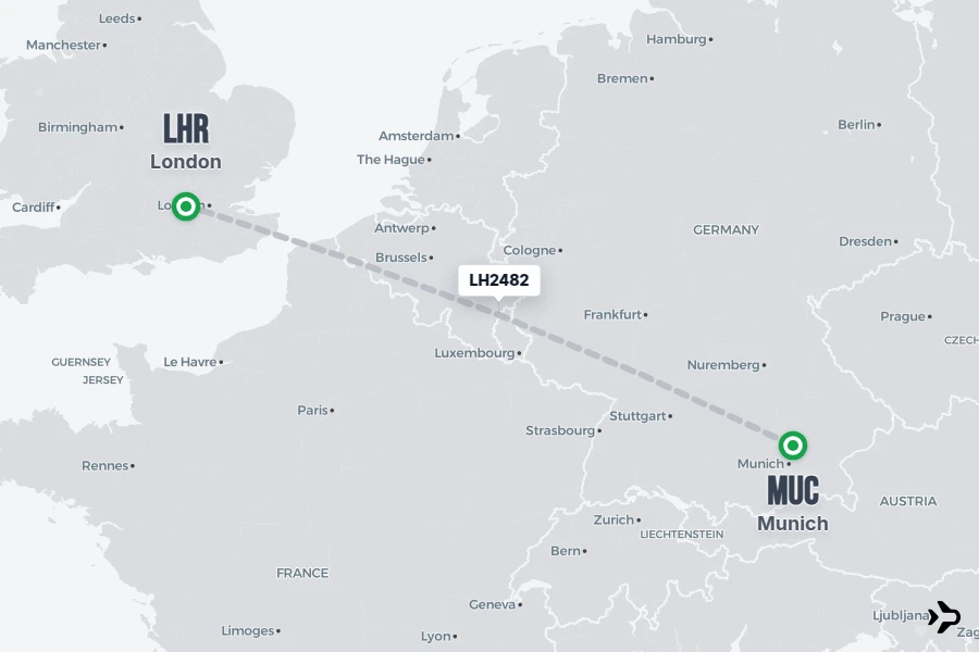 LH2482 Lufthansa Flight Status & Tracker | Munich - London