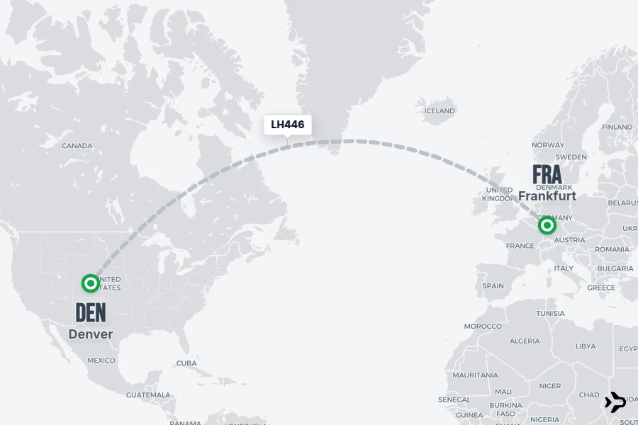 LH446 Lufthansa Flight Status & Tracker | Frankfurt - Denver