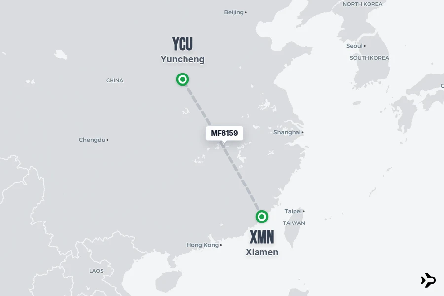 8159 Number MF8159 XiamenAir Flight Status & Tracker | Xiamen - Yuncheng