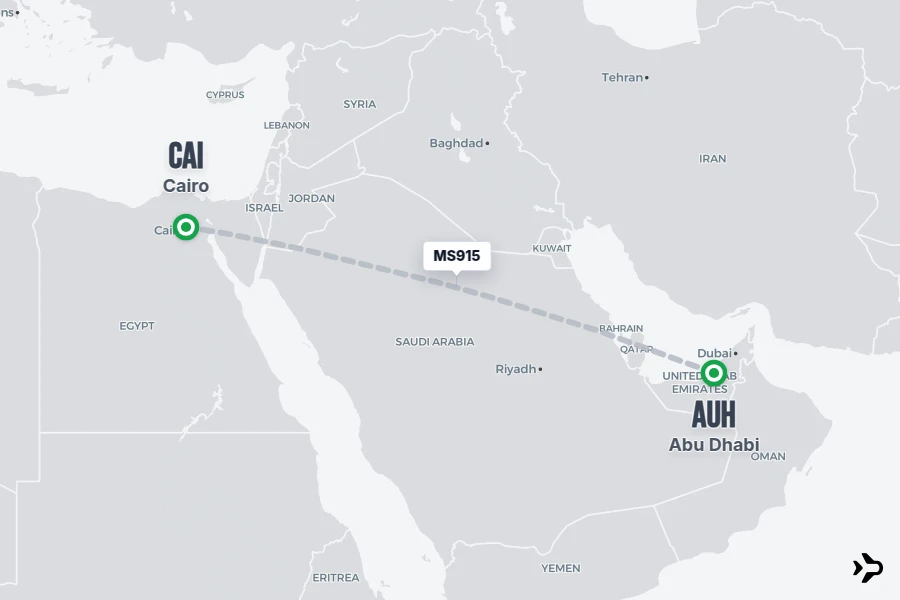 Flt Hit Racking MS915 EgyptAir Flight Status & Tracker | Abu Dhabi - Cairo