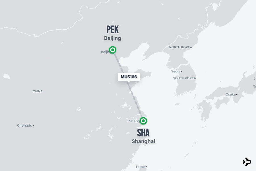 MU5166 China Eastern Flight Status & Tracker | PEK - SHA