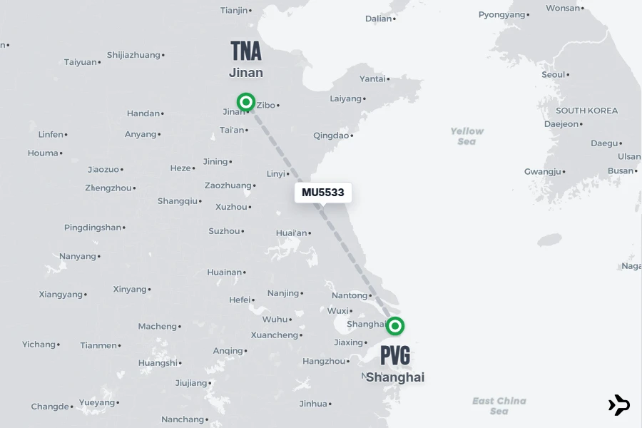 Flt Hit Racking MU5533 China Eastern Flight Status & Tracker | PVG - TNA