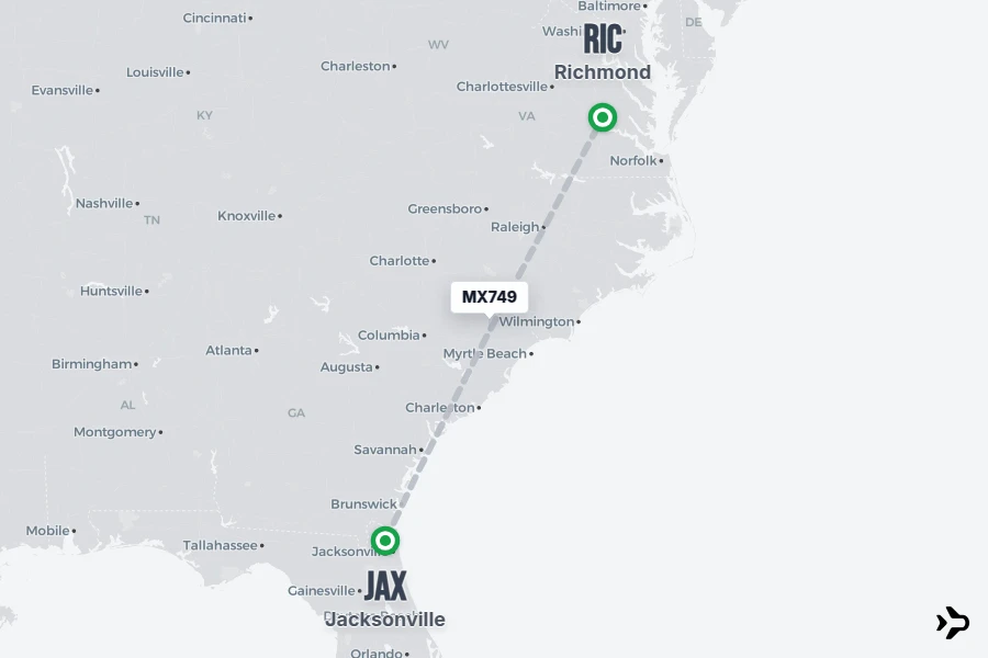 MX749 Breeze Flight Status & Tracker | JAX - RIC