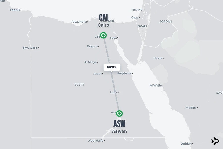 NP82 Nile Air Flight Status & Tracker | Aswan - Cairo