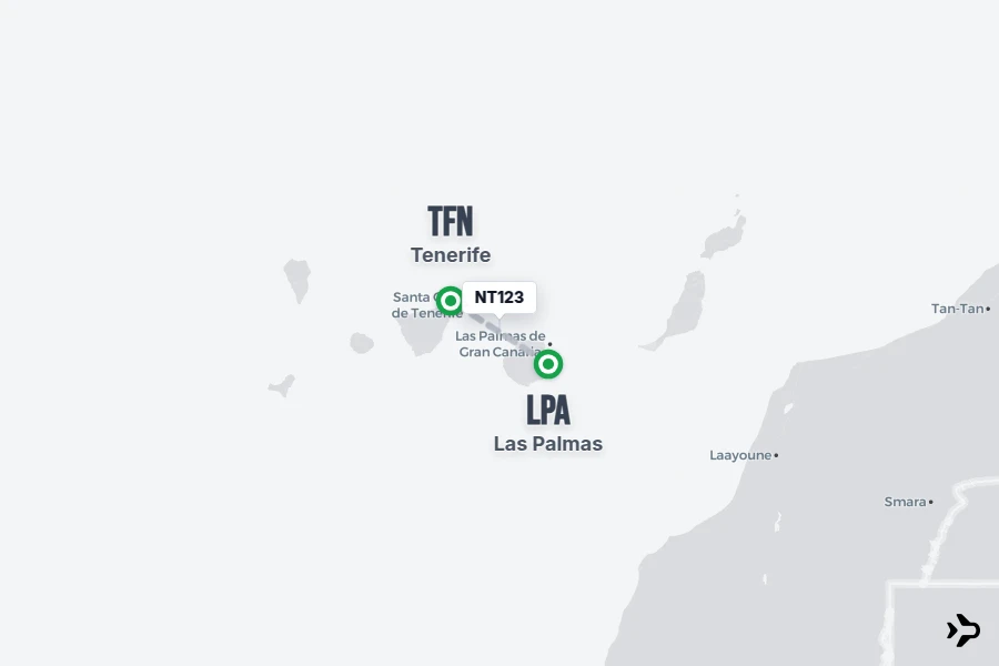 NT123 Binter Canarias Flight Status & Tracker | LPA - TFN