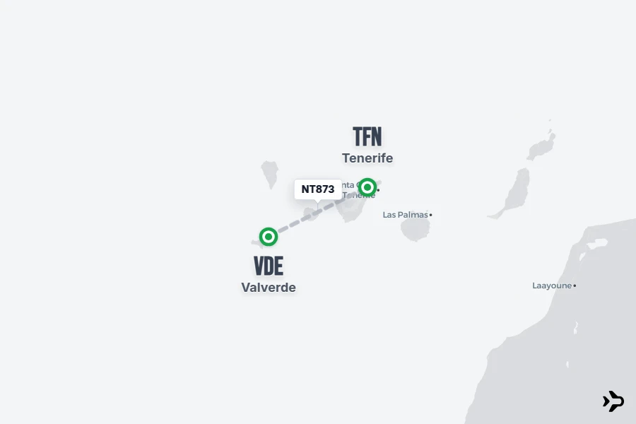 NT873 Binter Canarias Flight Status & Tracker | VDE - TFN