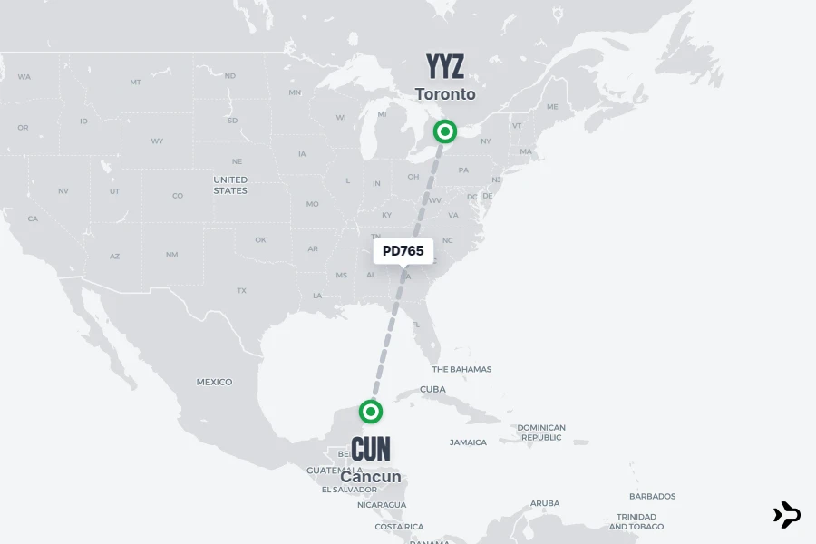 Yyz PD765 Porter Flight Status & Tracker | Toronto - Cancun