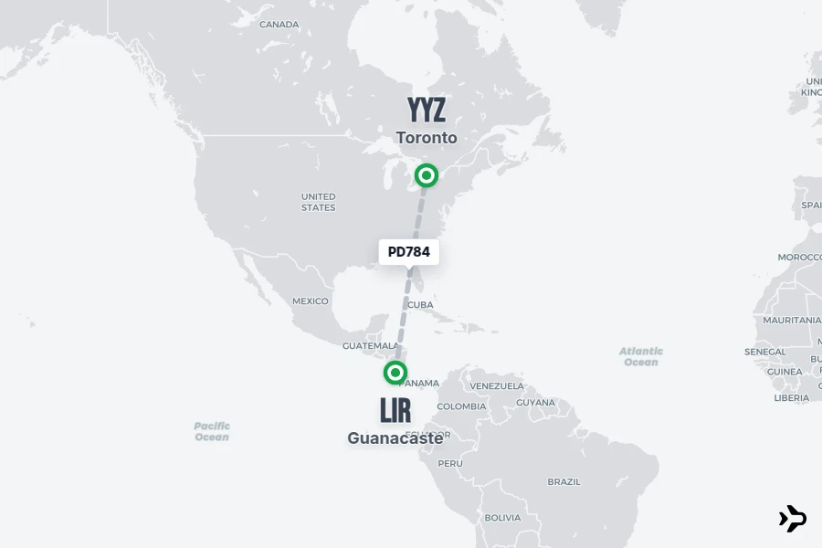 PD784 Porter Flight Status & Tracker | Guanacaste - Toronto