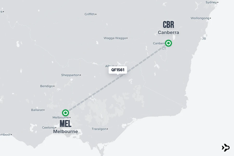 QF1561 Qantas Flight Status & Tracker | Canberra - Melbourne