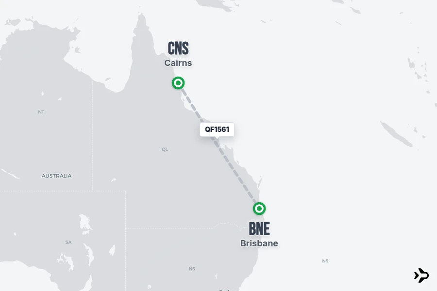 QF1561 Qantas Flight Status & Tracker | Cairns - Brisbane