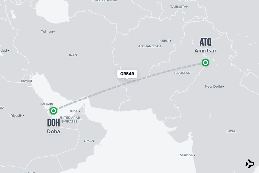 QR549 Qatar Airways Flight Status & Tracker | ATQ - DOH