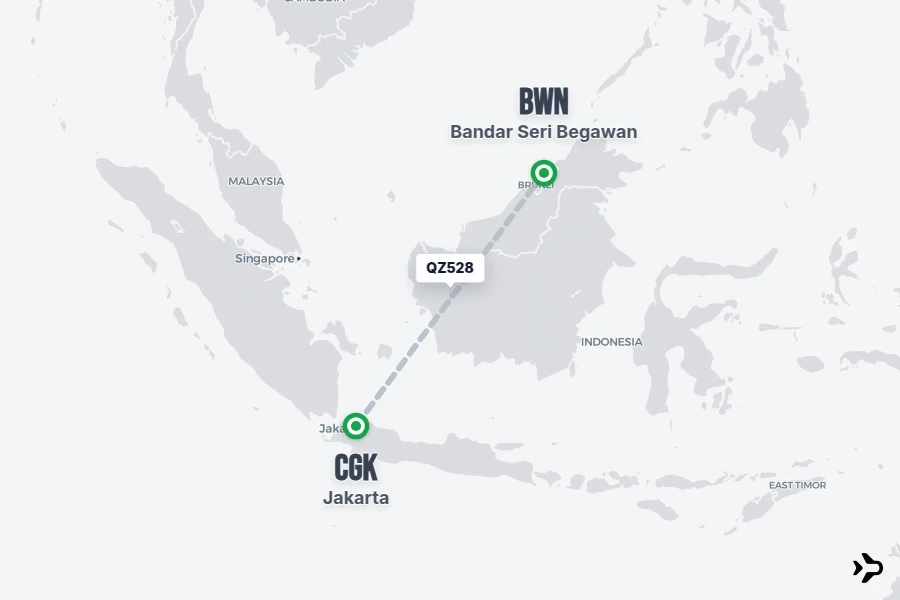 QZ528 Indonesia AirAsia Flight Status & Tracker | CGK - BWN