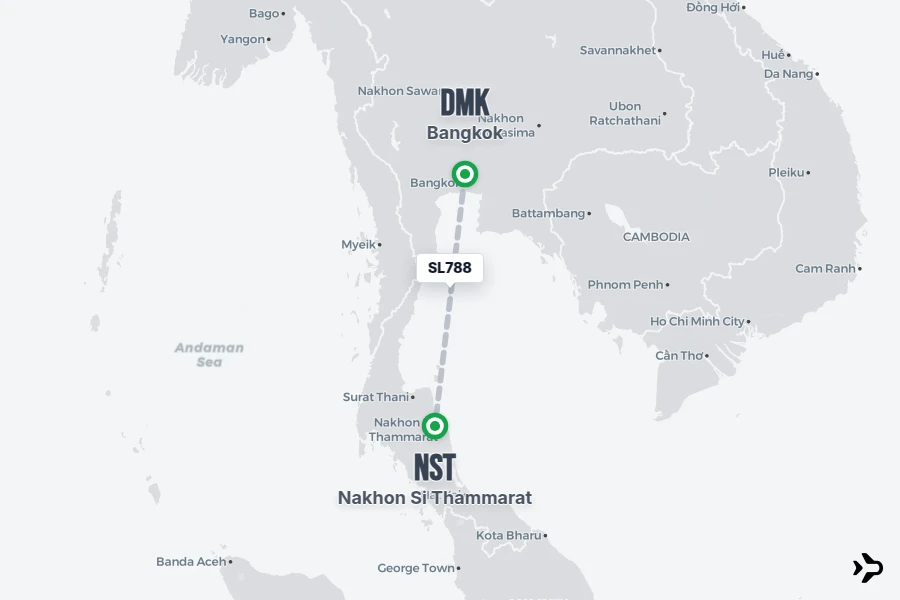 Flight Rime SL788 Thai Lion Air Flight Status & Tracker | DMK - NST