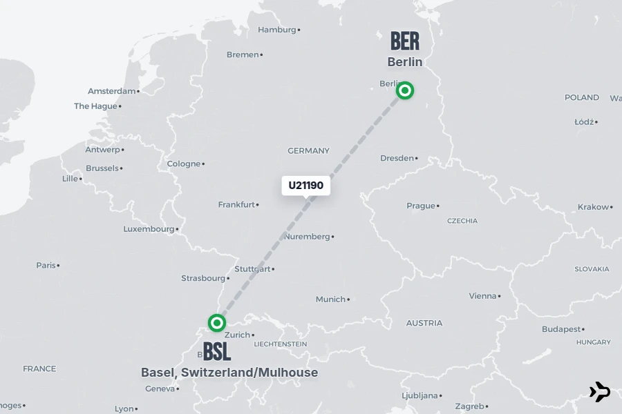 Flight Rime U21190 easyJet Flight Status & Tracker | BER - BSL