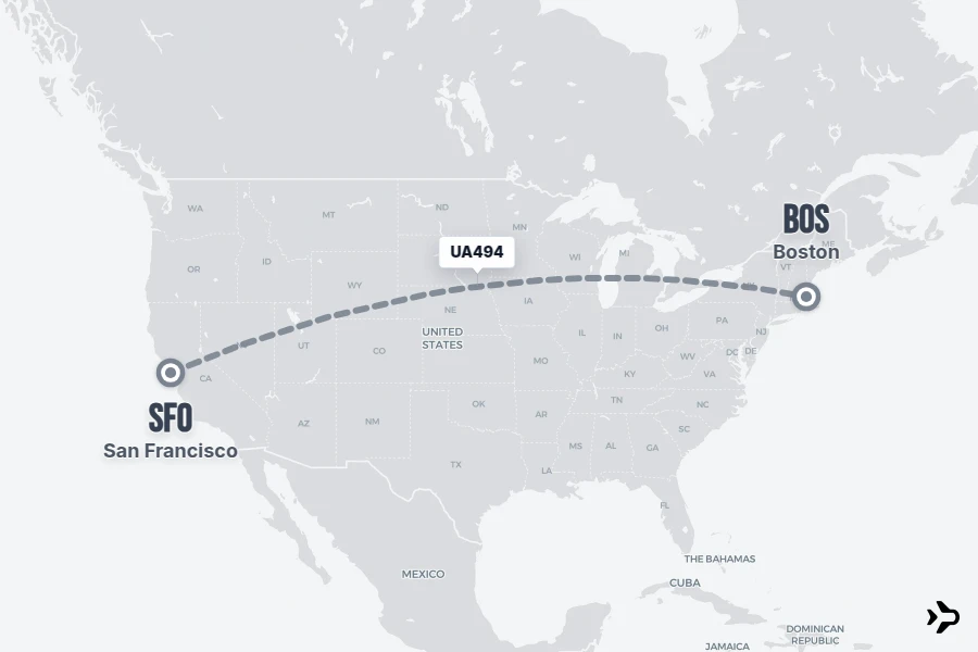 UA494 United Flight Status & Tracker | SFO - BOS
