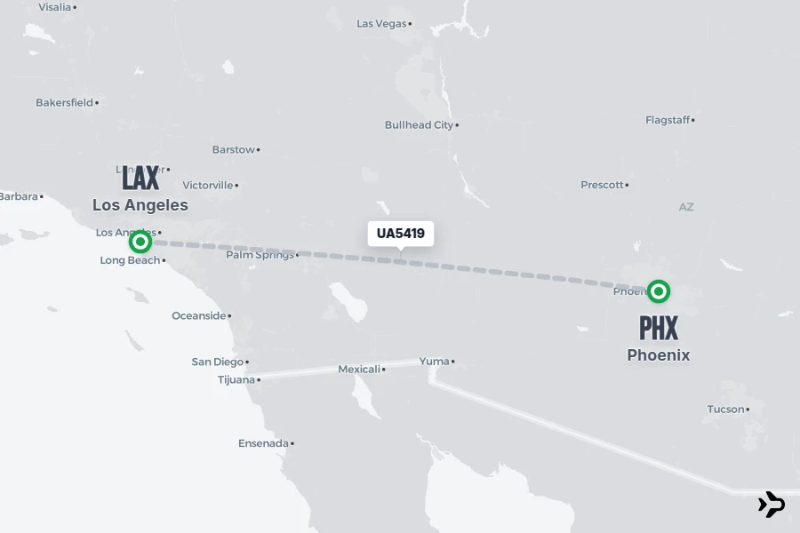UA5419 United Flight Status & Tracker | LAX - PHX