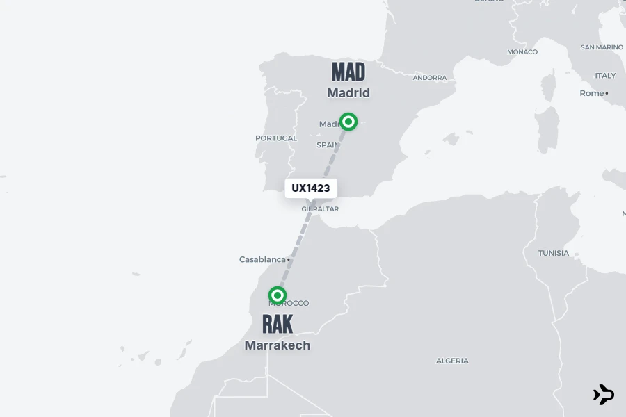 UX1423 Air Europa Flight Status & Tracker | MAD - RAK