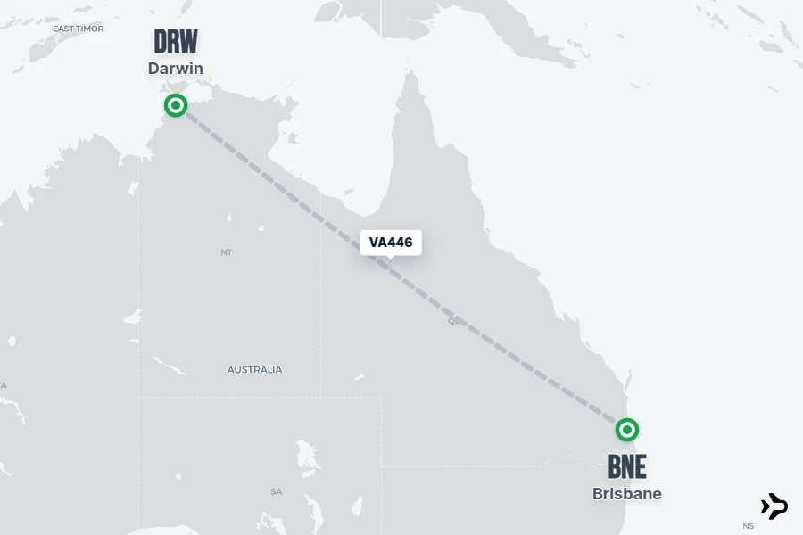 VA446 Virgin Australia Flight Status & Tracker | DRW - BNE