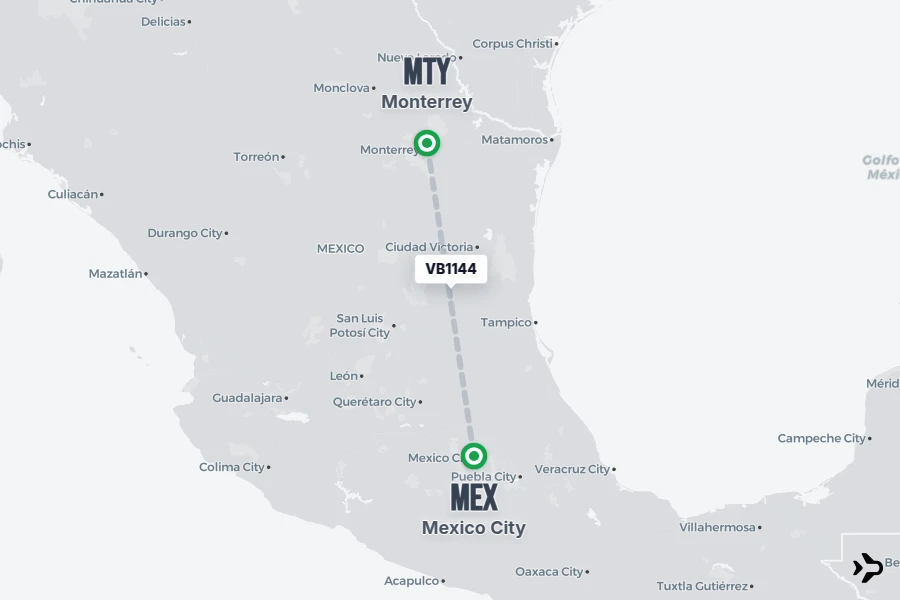 VB1144 Viva Flight Status & Tracker | MEX - MTY