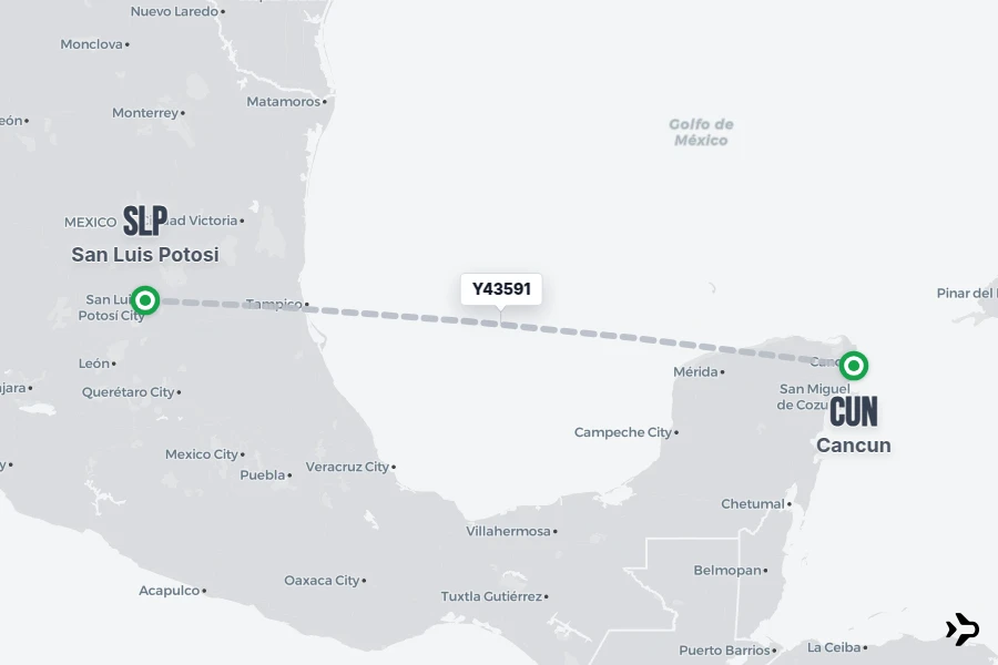 Y43591 Volaris Flight Status & Tracker | SLP - CUN