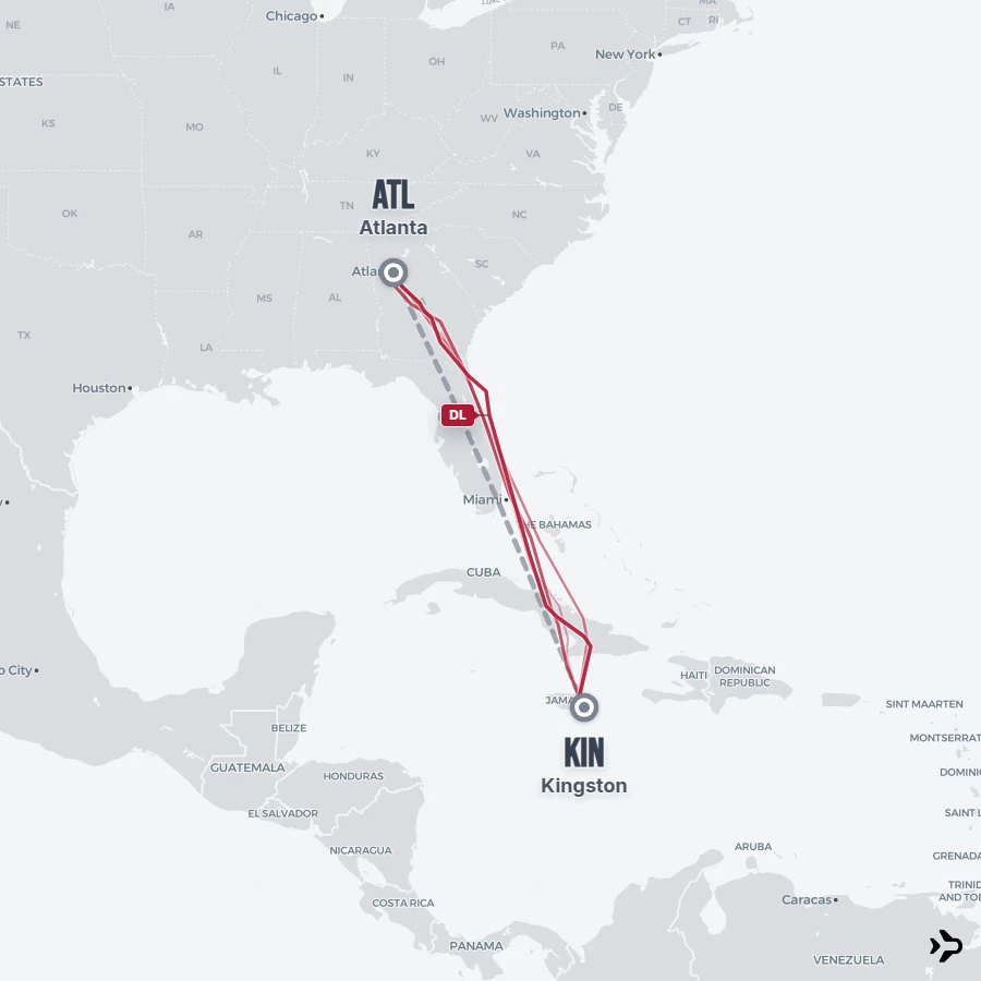 Historical Clearing Kin Kin Map Atlanta to Kingston flights | Flightinformation.com