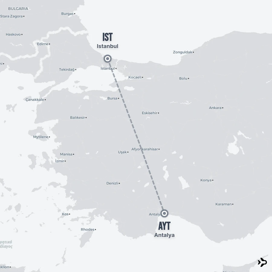 Istanbul to Antalya flights | Flightinformation.com