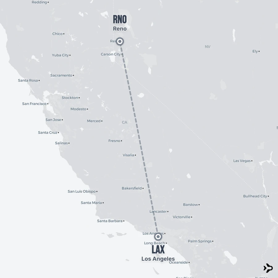 Flight 5 Los Angeles to Reno flights | Flightinformation.com