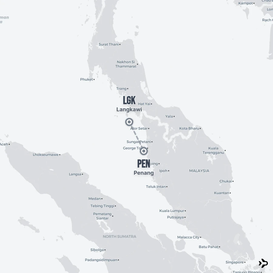 Flight 5 Langkawi to Penang flights | Flightinformation.com