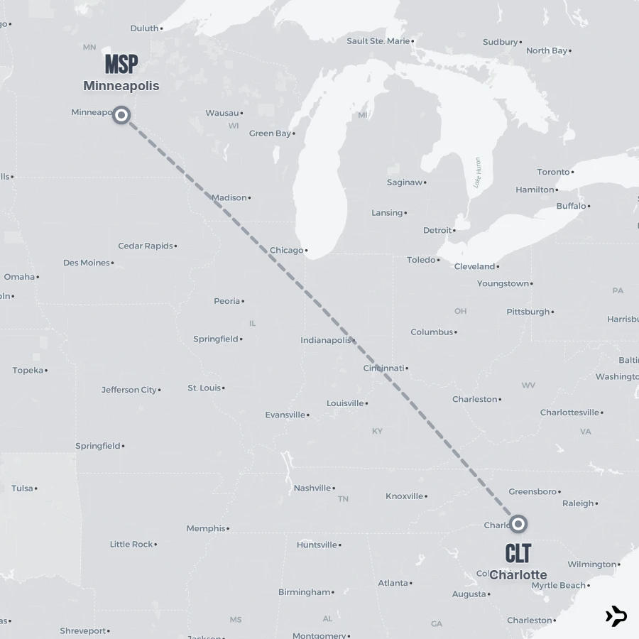 Minneapolis to Charlotte flights | Flightinformation.com