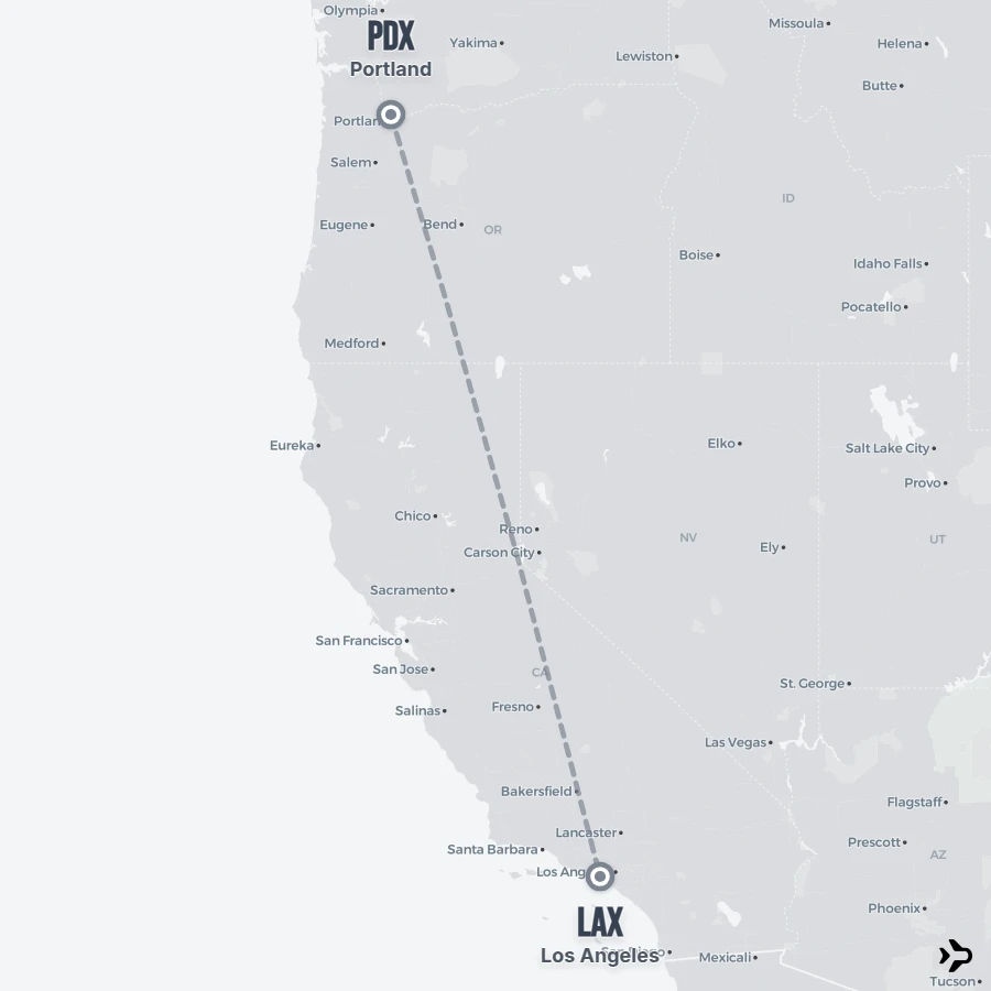 Flight 5 Portland to Los Angeles flights | Flightinformation.com