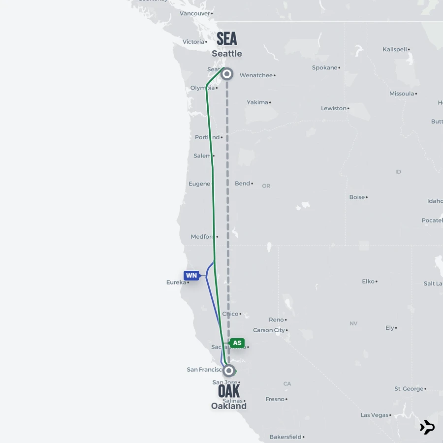 Flight 5 Seattle to Oakland flights | Flightinformation.com