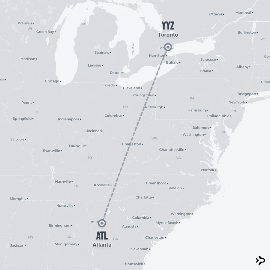 Yyz Toronto to Atlanta flights | Flightinformation.com