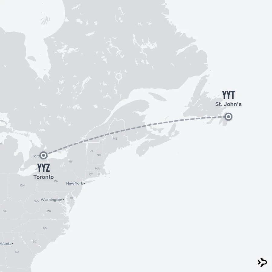 Toronto to St. John's flights | Flightinformation.com